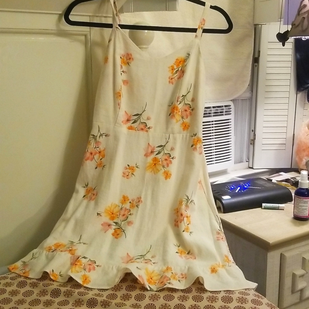 Romantic Linen Floral Sundress, Old Navy Petite, SP